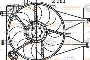 Вентилятор охолодження двигуна для моделей: FIAT (PALIO, PALIO, SIENA, SIENA)