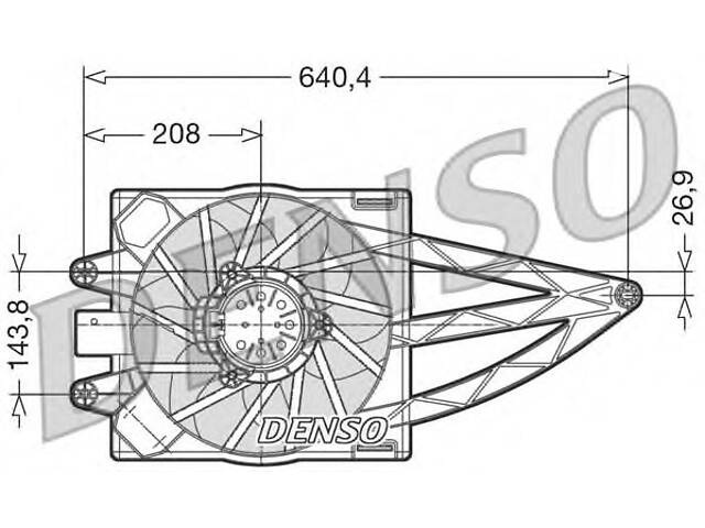Вентилятор охолодження двигуна для моделей: FIAT (PANDA, PANDA)