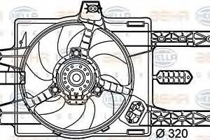 Вентилятор охлаждения двигателя для моделей: FIAT (PUNTO), LANCIA (Y)