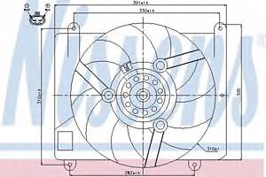 Вентилятор охолодження двигуна для моделей: FIAT (PUNTO, PUNTO), LANCIA (Y)