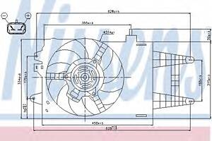 Вентилятор охлаждения двигателя для моделей: FIAT (PUNTO, PUNTO,IDEA), LANCIA (YPSILON)