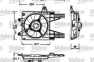 Вентилятор охлаждения двигателя для моделей: FIAT (PUNTO, PUNTO,PUNTO), LANCIA (Y)