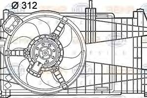 Вентилятор охлаждения двигателя для моделей: FIAT (PUNTO, PUNTO)