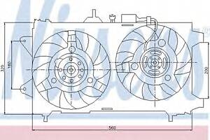 Вентилятор для охолодження двигуна для моделей:FIAT (PUNTO)