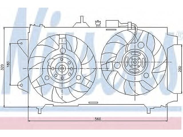 Вентилятор охлаждения двигателя  для моделей: FIAT (PUNTO)