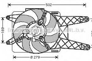 Вентилятор охлаждения двигателя для моделей: FIAT (SEICENTO, SEICENTO)