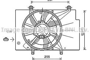 Вентилятор охолодження двигуна для моделей: FORD (FIESTA, FIESTA, B-MAX)