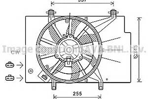 Вентилятор охолодження двигуна для моделей: FORD (FIESTA, FIESTA, B-MAX)