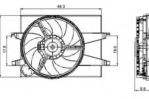 Вентилятор охлаждения двигателя для моделей: FORD (FIESTA, FUSION,FIESTA), MAZDA (2)