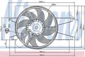 Вентилятор охлаждения двигателя для моделей: FORD (FIESTA, FUSION)