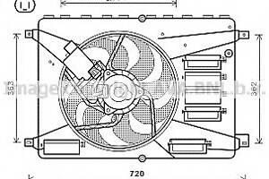 Вентилятор охолодження двигуна для моделей: FORD (GALAXY, S-MAX, MONDEO, MONDEO, MONDEO, KUGA)