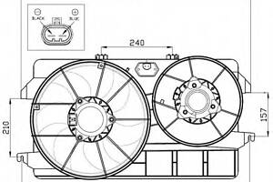 Вентилятор охлаждения двигателя для моделей: FORD (TOURNEO, TRANSIT)