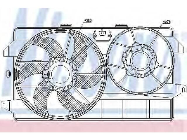 Вентилятор охлаждения двигателя для моделей: FORD (TOURNEO, TRANSIT)