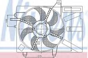 Вентилятор для охолодження двигуна для моделей:HYUNDAI (GETZ)