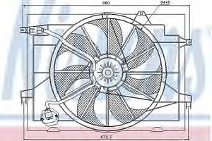 Вентилятор охлаждения двигателя для моделей: HYUNDAI (TUCSON), KIA (SPORTAGE)