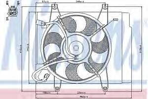 Вентилятор охолодження двигуна для моделей: KIA (PICANTO)