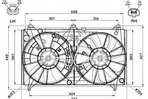 Вентилятор охлаждения двигателя для моделей: LEXUS (GS, LS)