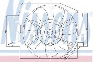 Вентилятор для охолодження двигуна для моделей:MAZDA (FAMILIA,323)