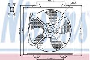 Вентилятор охолодження двигуна для моделей: MITSUBISHI (ECLIPSE)