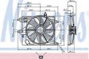 Вентилятор охлаждения двигателя для моделей: NISSAN (KUBISTAR), RENAULT (KANGOO,CLIO,KANGOO,CLIO,THALIA)