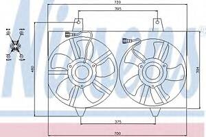 Вентилятор охолодження двигуна для моделей: NISSAN (MAXIMA)