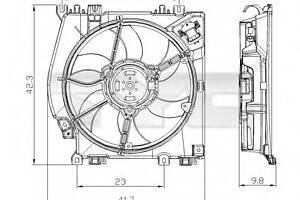 Вентилятор охолодження двигуна для моделей: NISSAN (MICRA), RENAULT (MODUS, CLIO, TWINGO)