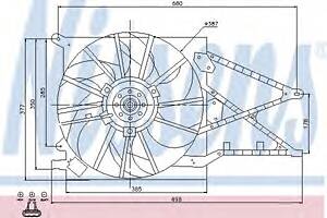 Вентилятор охлаждения двигателя для моделей: OPEL (ASTRA, ASTRA,ASTRA,ZAFIRA,ASTRA), VAUXHALL (ASTRAVAN)