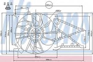 Вентилятор охолодження двигуна для моделей: OPEL (ASTRA, ASTRA, ASTRA, ZAFIRA, ASTRA, ASTRA), VAUXHALL (ASTRA)