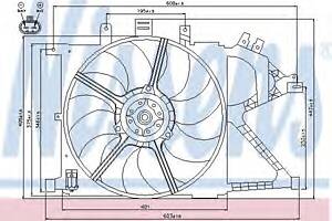 Вентилятор охлаждения двигателя для моделей: OPEL (CORSA, COMBO,CORSA,COMBO), VAUXHALL (CORSA,CORSAVAN,COMBO)