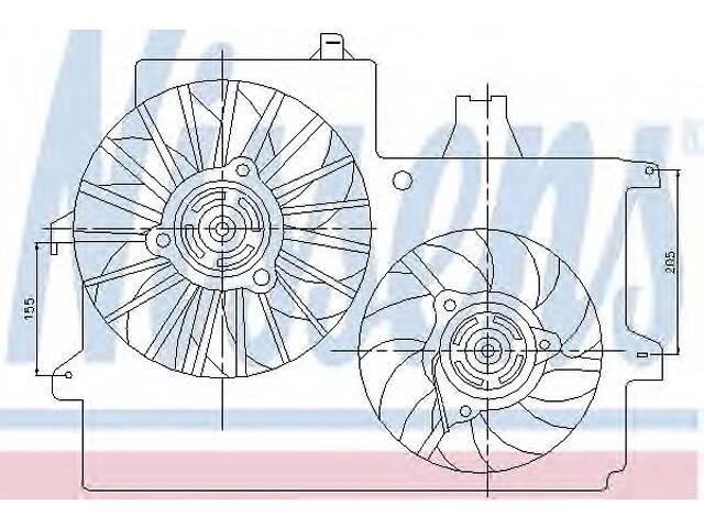 Вентилятор охлаждения двигателя для моделей: OPEL (MERIVA), VAUXHALL (MERIVA)