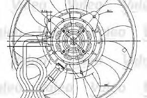 Вентилятор охолодження двигуна для моделей: OPEL (VECTRA, VECTRA, VECTRA), VAUXHALL (VECTRA, VECTRA)