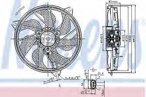 Вентилятор охлаждения двигателя для моделей: PEUGEOT (206, 206,206)