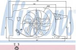 Вентилятор охолодження двигуна для моделей: RENAULT (ESPACE)