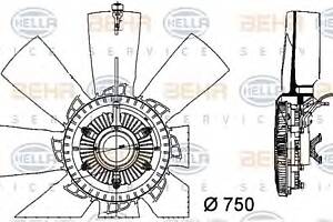 Вентилятор охлаждения двигателя для моделей: RENAULT TRUCKS (Magnum), VOLVO (FH,FH,FH)