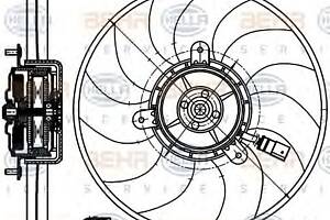Вентилятор охлаждения двигателя для моделей: SKODA (SVW ) (OCTAVIA, SUPERB), VOLKSWAGEN (PASSAT), VW (FAW) (MAGOTAN,SAG