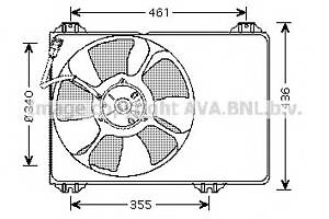 Вентилятор для охолодження двигуна для моделей:SUZUKI (SWIFT)