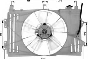 Вентилятор охолодження двигуна для моделей: TOYOTA (COROLLA, COROLLA, COROLLA, COROLLA)