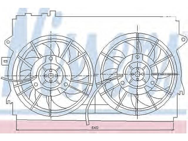 Вентилятор охлаждения двигателя для моделей: TOYOTA (COROLLA, COROLLA,COROLLA)
