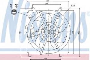 Вентилятор охолодження двигуна для моделей: TOYOTA (RAV-4)