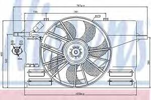 Вентилятор охлаждения двигателя для моделей: VOLVO (S40, V50,C30)