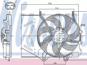 Вентилятор охлаждения двигателя на 207, 208, 301, C2, C3