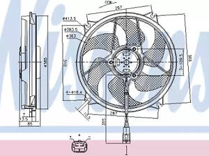 Вентилятор охолодження двигуна на 307, C4, DS4