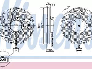 Вентилятор охолодження двигуна на Bora, Golf, Toledo