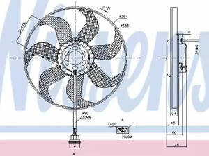 Вентилятор охолодження двигуна на Cordoba, Fabia, Ibiza, Polo, Rapid, Roomster, Spaceback, Toledo