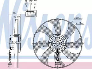 Вентилятор охлаждения двигателя на Cordoba, Fabia, Ibiza, Polo, Roomster