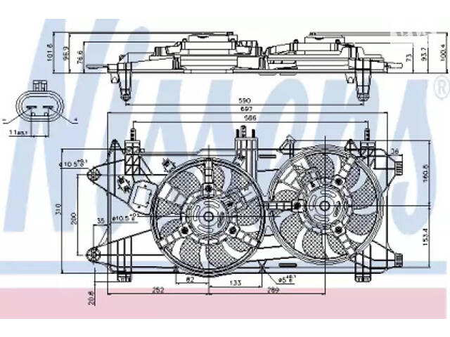 Вентилятор охлаждения двигателя NISSENS