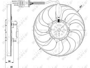 Вентилятор охлаждения радиатора, AUDI A3 96-