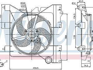 Вентилятор охолодження NISSENS 85316