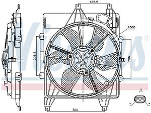 Вентилятор охолодження NISSENS 85882