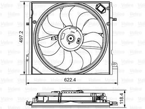 Вентилятор охолодження VALEO 698582 NISSAN Qashqai/X-Trail 13-